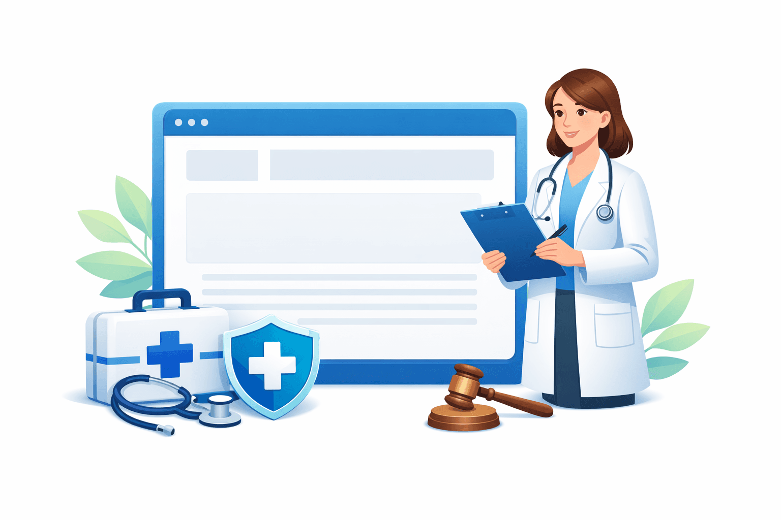 Healthcare legal illustration